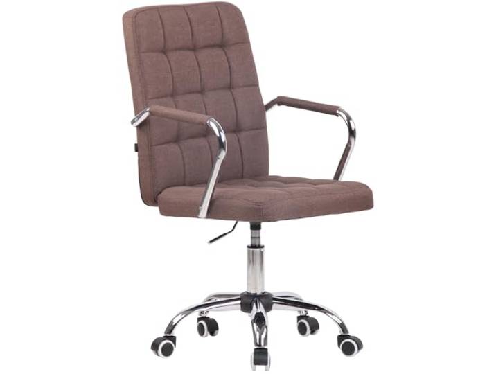 CLP Bürostuhl Terni I Höhenverstellbarer Schreibtischstuhl, Farbe: braun, Material: Stoff