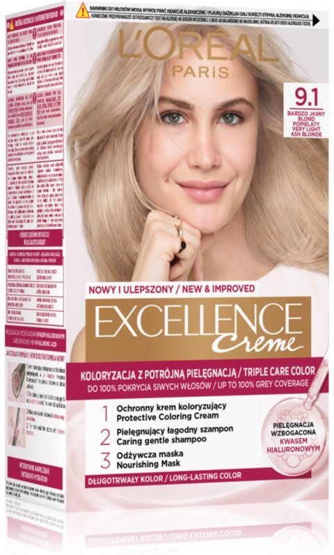 L’Oréal Paris Excellence Creme Hårfarve Skygge 9.1 1 stk.