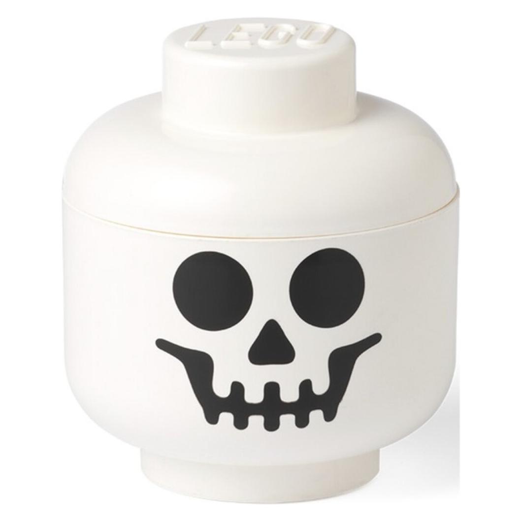 LEGO Storage Head "Skelett" mini (weiss/schwarz) (40330803)