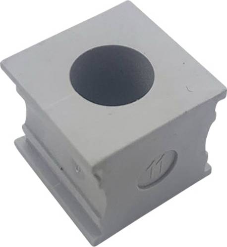 TRU COMPONENTS ELT 11 Kabeldurchführung geschlitzt Klemm-Ø (max.) 12mm Elastomer Grau