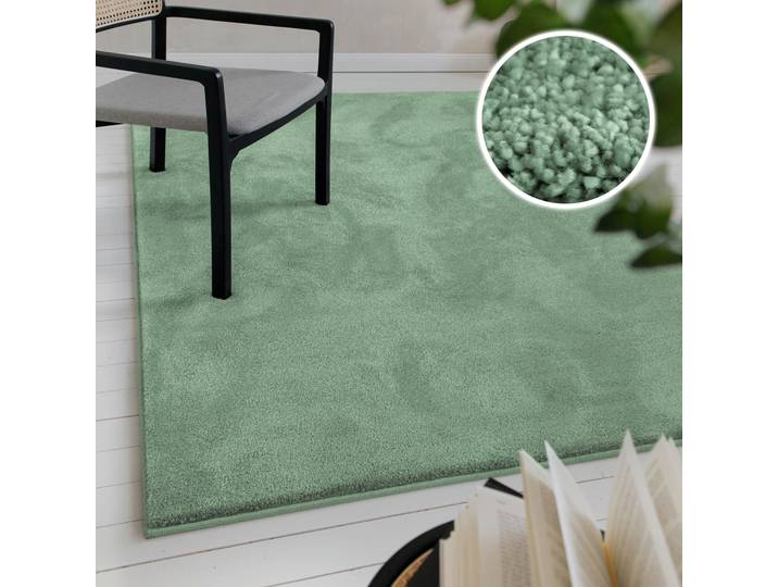 GOODproduct Lisbea rechteckig 17 mm Höhe moderner dichter weicher Kurzflorteppich, Wohnzimmer, Schlafzimmer