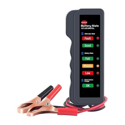 Mini tragbarer 12-V-Autobatterietester, digitaler Lichtmaschinentester, 6 LED-Anzeigen, Autodiagnosetool, Autobatterietester