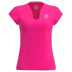 BIDI BADU Crew V-Neck Tennisshirt Damen PK - pink S