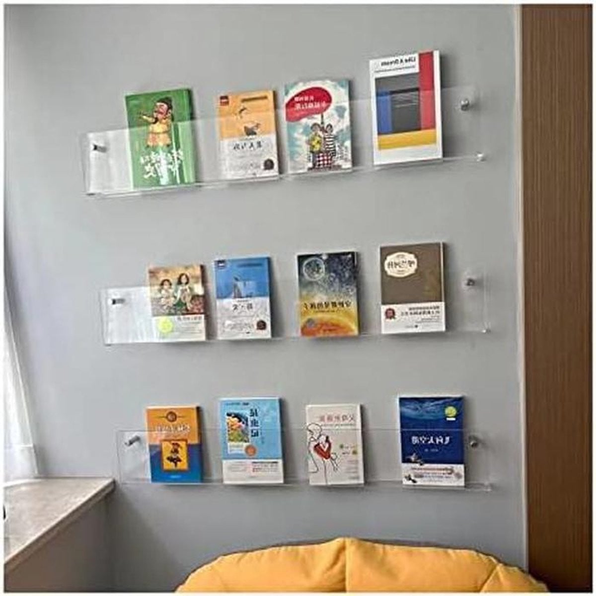 Transparante wandorganizer van duurzaam acryl voor het presenteren van documenten, 5 mm dik