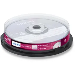 Philips DR8S8B10F - 10 x DVD+R DL - 8.5 GB (240 Min.) 8x - Spindel