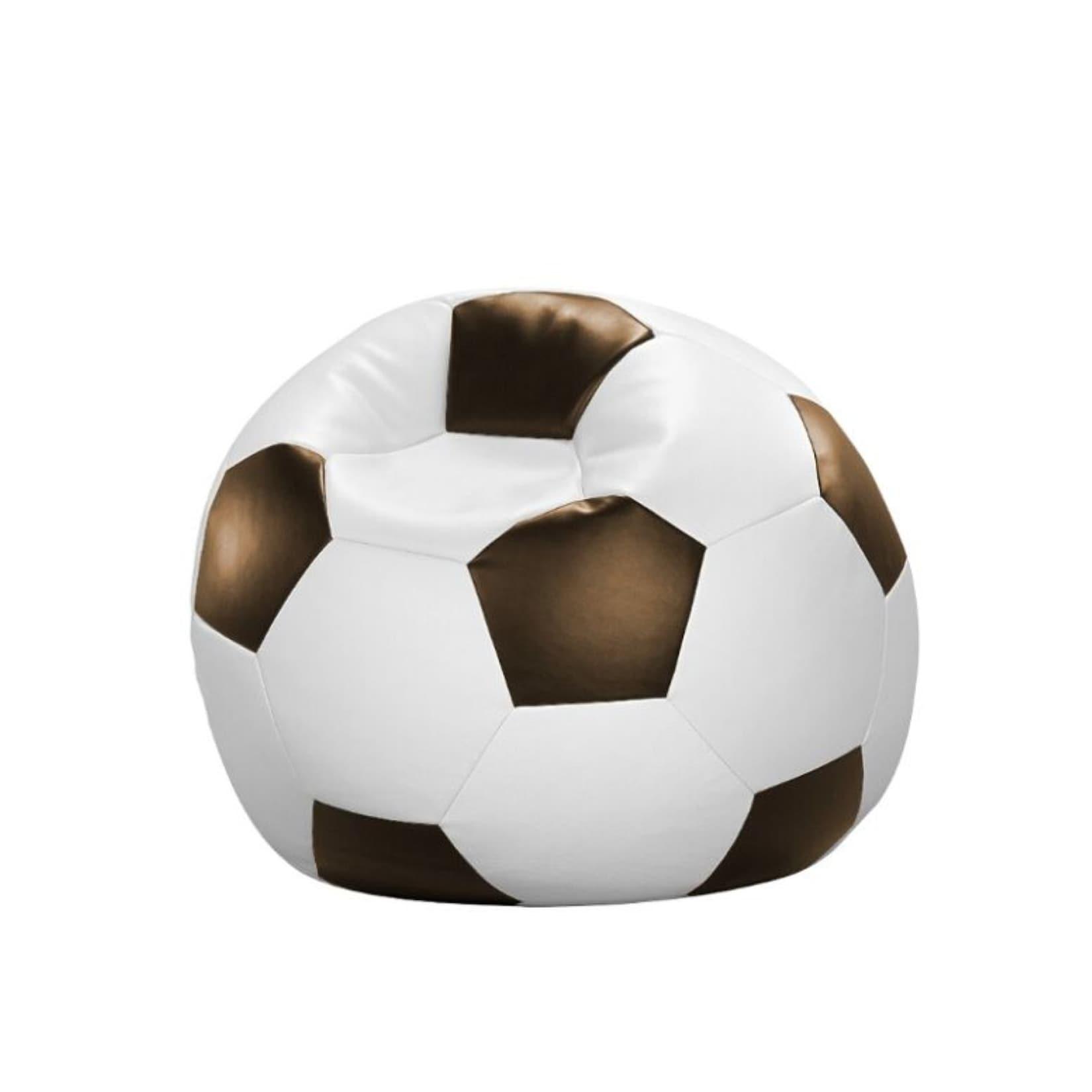 Linke Licardo Fußball-Sitzball Kunstleder weiß/braun Ø 90 cm