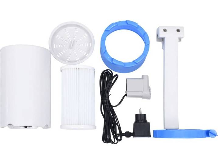 vidaXL Piscine Ecumeur suspendu et pompe avec adaptateur 16 cm Plastique