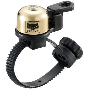 CATEYE Fahrradklingel OH-2400 Micro Bell, goldfarben, Glocke, Mini, Messing