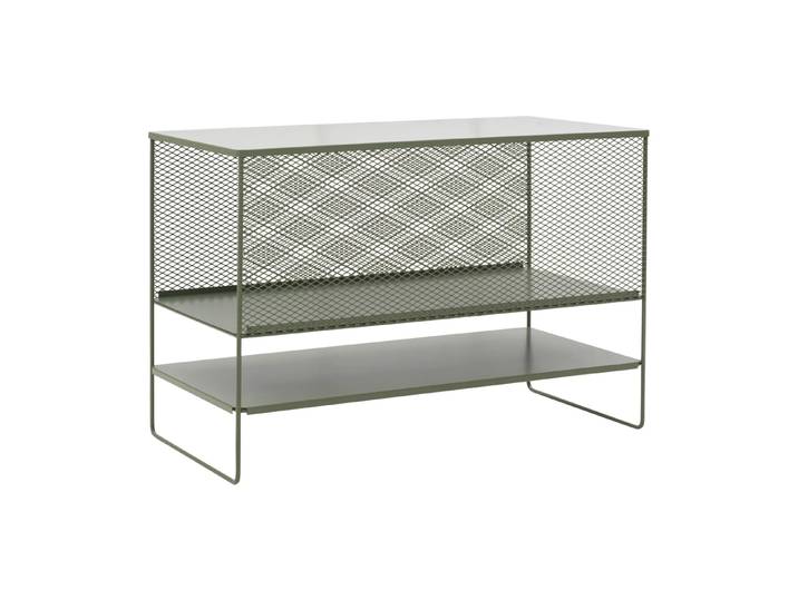 Brafab Meuble bas de cuisine d extérieur Haru avec étagères 120x90x60 cm Slate grey'