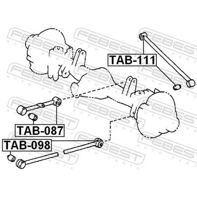 FEBEST Lagerung, Lenker TAB-111 Hinterachse für TOYOTA