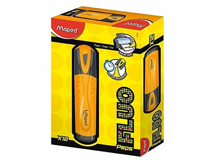 Maped Helix 742535 Markeerstift USA Fluo Peps Classic, 12 stuks Verpakking van 12 stuks. oranje