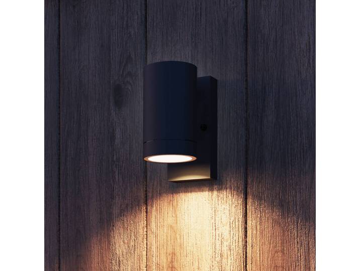 Wandlamp buiten Alba, dimbaar, zwart, Aluminium, Modern, Wandlamp buiten
