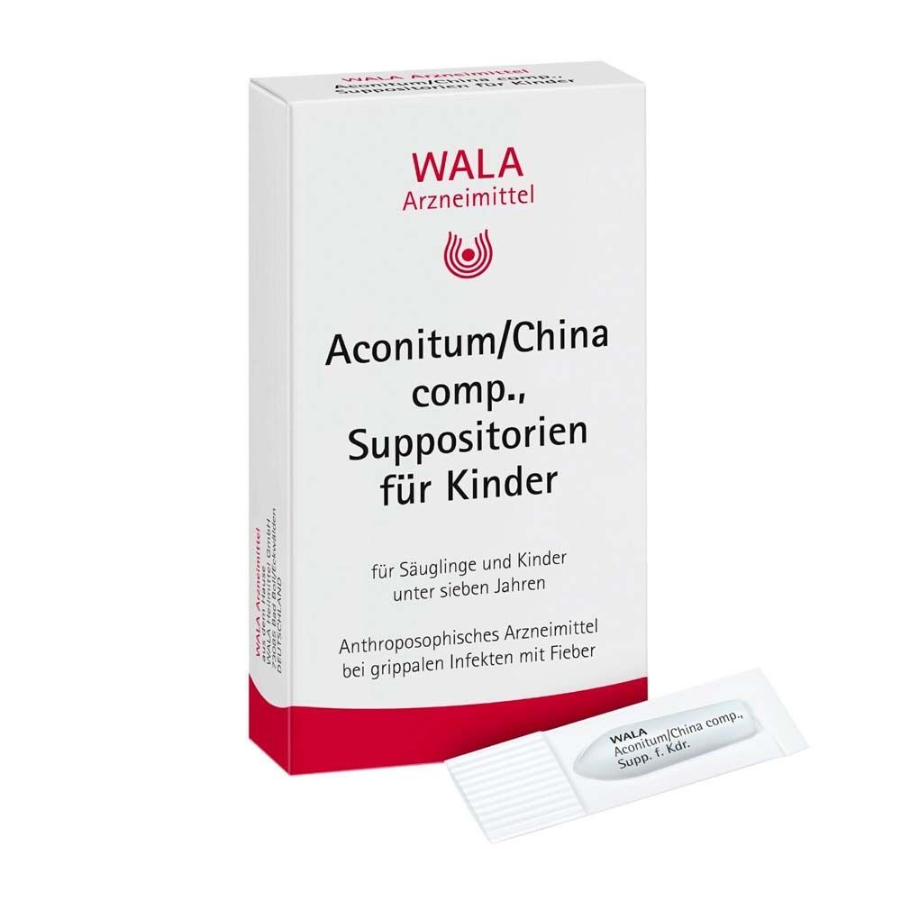 Aconitum/China comp.Kindersuppositorien 10x1 g Kinder-Suppositorien
