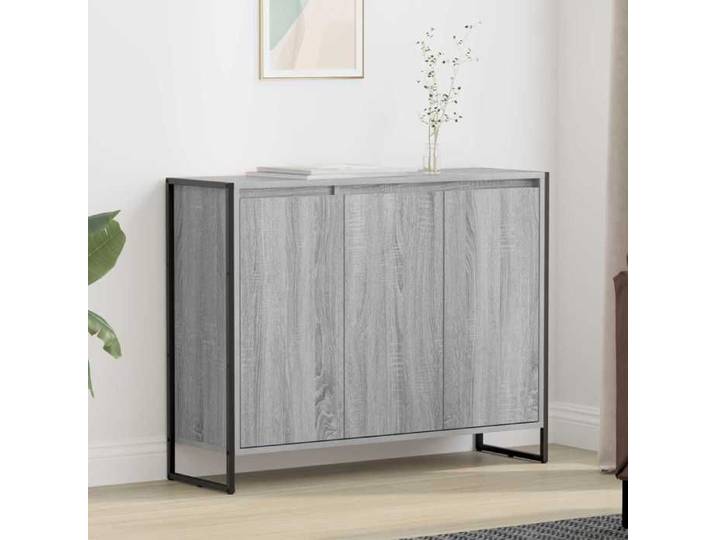 (ON SALE)Buffet bahaut/Enfilade - cabinet d'appoint Gris Sonoma 96 5x30x75 cm @FR4357509