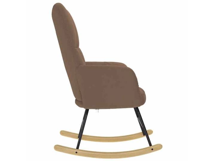 TOP 2026  Fauteuil berçante - 1 PLACE - MODERNE - Marron Tissu - 61x78x95 cm FF402
