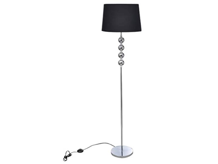 vidaXL Lampadaire avec support haut Décoration à 4 boules Noir