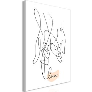Artgeist Wandbild Verwickelte Liebe, Leinwand, Hochformat, 80 x 120 cm