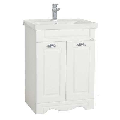 Waschtisch VCM "2-tlg. Waschplatz Waschtisch Casalo L Landhaus", weiß, B:61cm T:46cm, Waschtische, Waschtisch