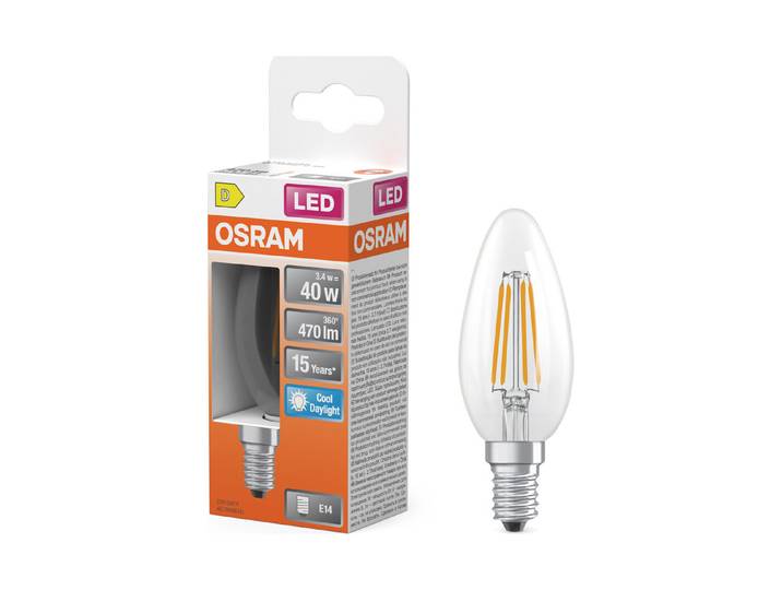 LED Kerze B40 3,4W 865 fil E14