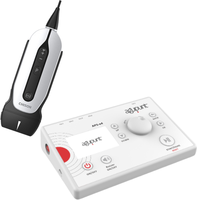 Pack poupança: Ecógrafo Portátil Chison SonoEye P2 com Sonda Linear de 7.5MHz, 40mm + APS e4 dispositivo de electrólisis percutánea terapêutica