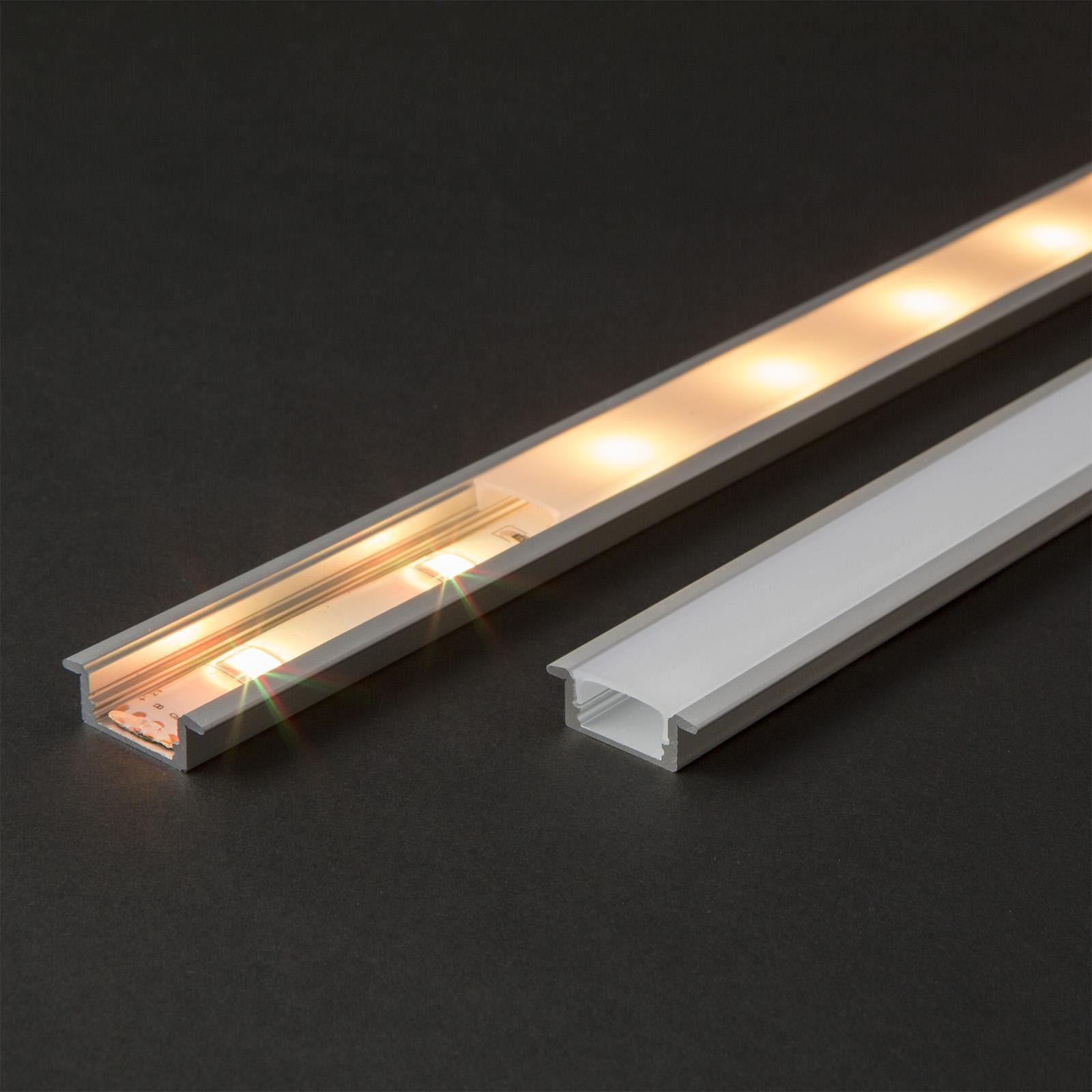 HomeShopXL Aluminium LED-profiel U-vorm 1 meter 23 x 8 mm voor montage en koeling van LED-strips