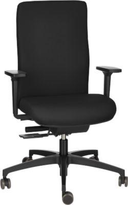 Dauphin Bürostuhl SHAPE ECONOMY 2 COMFORT, Synchronmechanik, mit Armlehnen, flexible Rückenlehne, schwarz