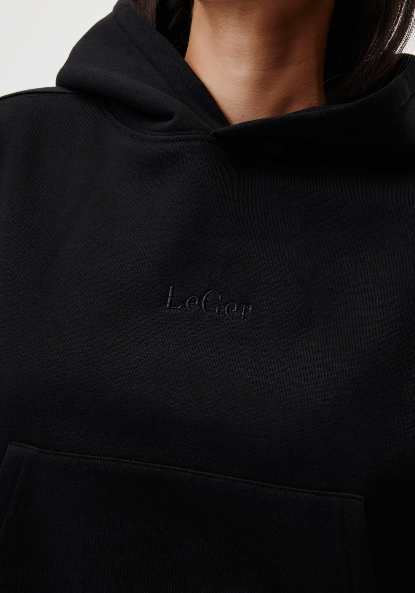 Hoodie LEGER "Cybil, LeGer by Lena Gercke", Damen, Gr. 38, schwarz, Sweatware, Obermaterial: 65% Baumwolle, 35% Polyester, normal normal, Bündchen, Sweatshirts Hoodie