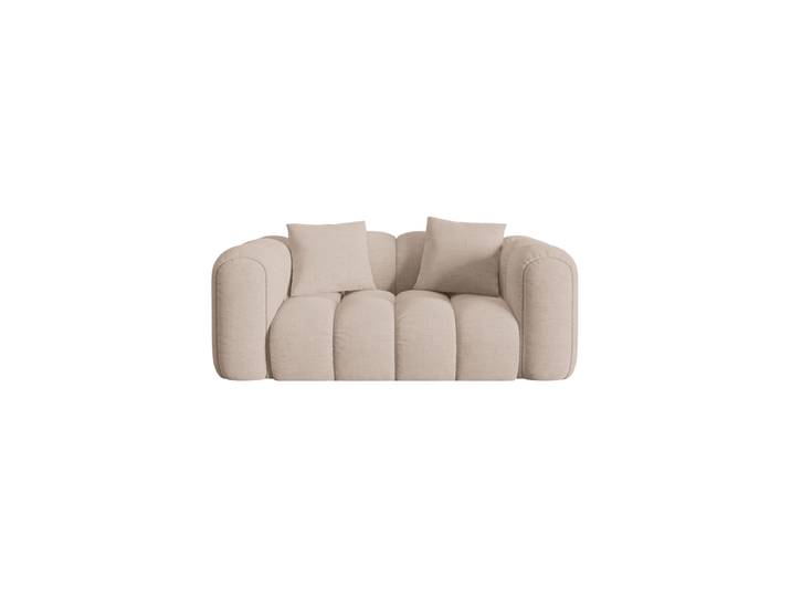 2-Sitzer Design Sofa „Elise“ Strukturstoff Cappuccino CXL by Christian Lacroix
