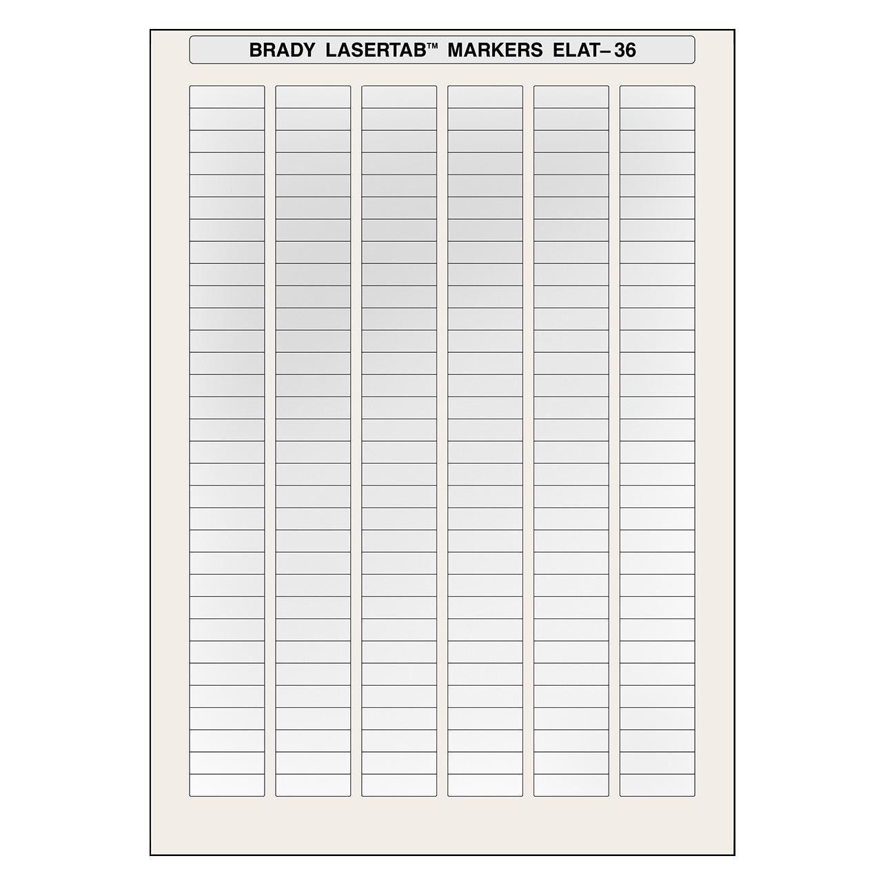 Brady ELAT-36-773-10, metallisierter Polyester, Silber, 27 x 8 mm, permanent, Din A4, 6-bahnig (10 (ELAT-36-773-10)