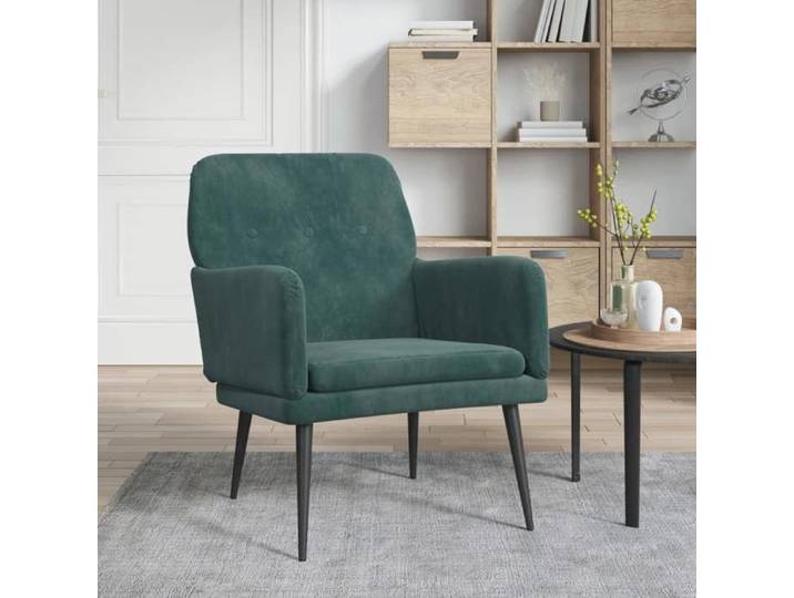 SARA@Fauteuil Vert foncé 62x79x79cm Velours - Fau Fauteuil Vert foncé 62x79x79cm Velours ABHT 2920530