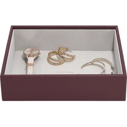 Stackers Classic Schmuck- und Uhrenschatulle, Bordeaux
