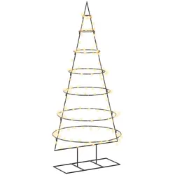 vidaXL Metall-Weihnachtsbaum mit Ständer KUOPIO 180 cm Warmes Weiß 42054056