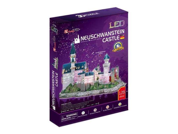CUBIC FUN 3D Puzzel Neuschwanstein Kasteel met LED - 128 stuks