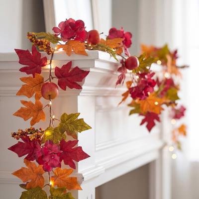 6 Ft. Pre-Lit Harvest Apple Garland by BrylaneHome in Harvest Apple