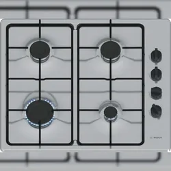 Bosch Serie 2 PBP6B5K80, Gaskochfeld, 60 cm, Edelstahl