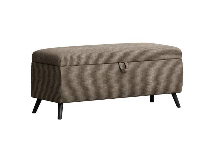 Esposa Bettbank, Braun, Holz, Buche, vollmassiv, 145x45x50 cm, Truhe im Sitz, Wohnzimmer, Hocker, Sitzhocker