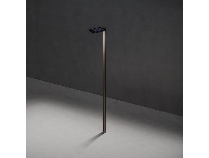 KLEWE LED-Solarleuchte LINK ohne Mast, anthrazit, IP65, schwarz, Aluminium, Modern, Solarleuchte