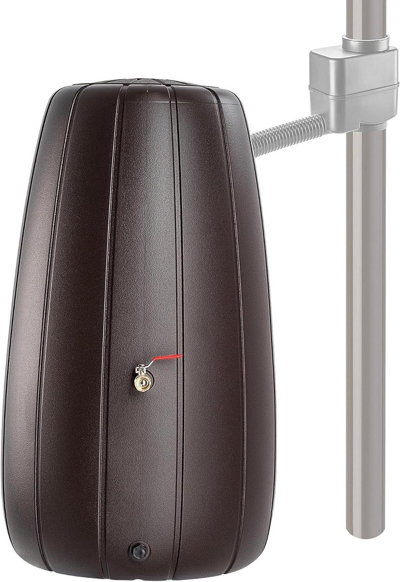 Regenton met kraan - Regenwatertank voor tuinbesproeiing - 200 liter - Mokka