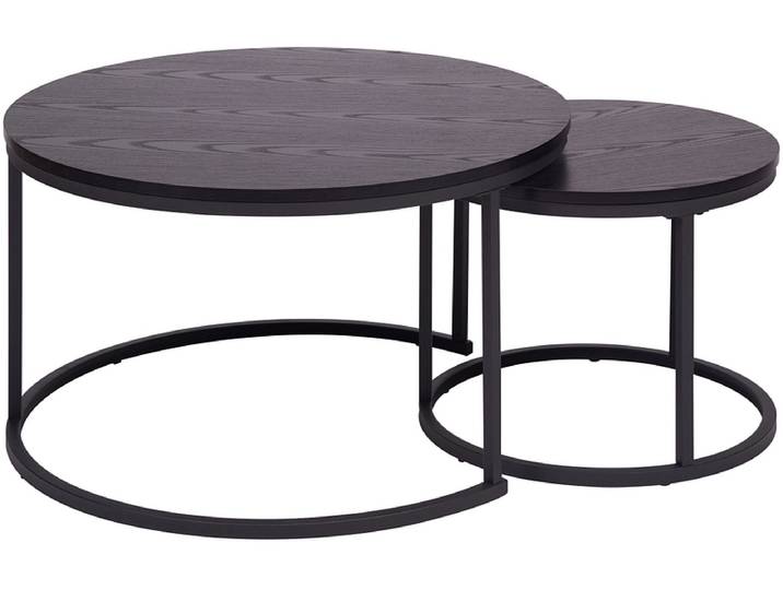 Set für Couchtische RIYAD 70x70x42cm schwarz