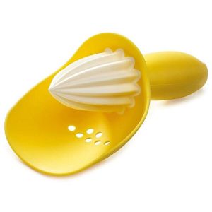 JosephJoseph Zitronenpresse Catcher, 8,7 x 16,6 cm, gelb, Kunststoff
