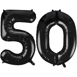 XL Folienballon schwarz Zahl 50