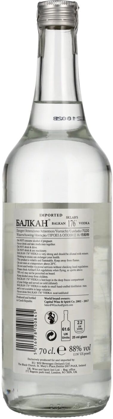 Balkan 176° Vodka 88% Vol. 0,7l