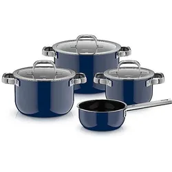 WMF Topf Set Fusiontec, Pfannenset + Topfset, Blau