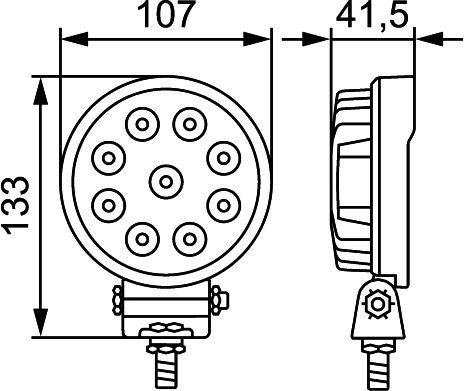 Arbeitsscheinwerfer HELLA 1G0 357 101-012