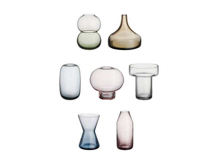 Orrefors Midsummer mini vases 7 pièces Multi