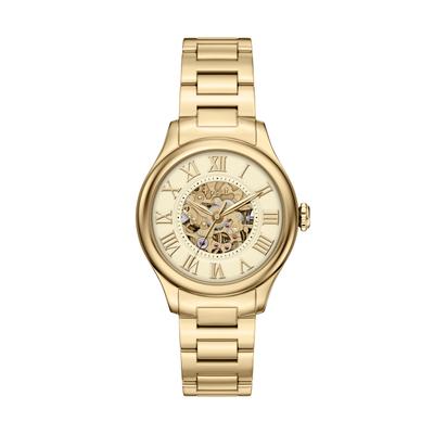Automatikuhr FOSSIL "Gilmore", gelbgoldfarben, gelbgoldfarben, Armbanduhren, Damen, gelbgoldfarben, Automatikuhr, Armbanduhr, Mechanische Uhr, Edelstahlarmband, analog