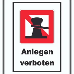 HB-Druck Anlegen verboten Schild A4 (210x297mm)