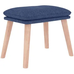 vidaXL Fußhocker Blau 45x29,5x35 cm Stoff