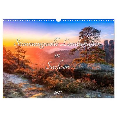 Stimmungsvolle Landschaften in Sachsen 2027 (Wandkalender 2027 DIN A3 quer), CALVENDO Monatskalender