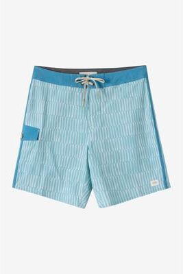 O'Neill s Lineup 16"" Board Shorts in Stone Blue, Size 28, Elastane/Polyester"